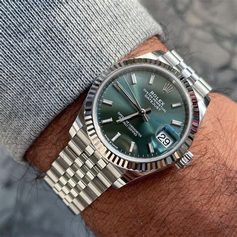 green dial.rolex price|green dial date just.